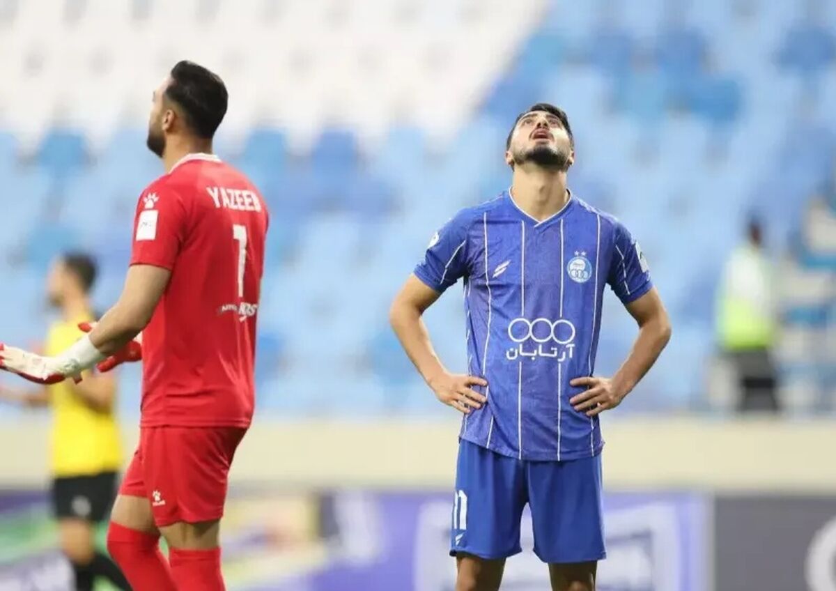 استقلال 0 - الحسین 1/ سکته آبی ها با شلیک 30 متری ابوجلبوش
