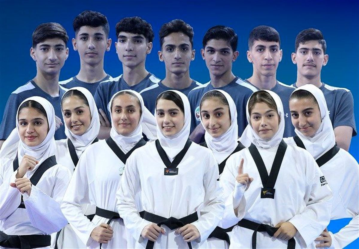دختران و پسران نوجوان تکواندوکار ایران در آسیا دوم شدند